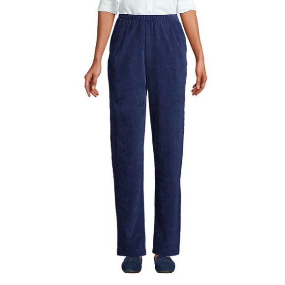 Land's End High Rise Straight Leg Deep Sea Navy Corduroy Pants in Women's Size 8 - Picture 8 of 8
